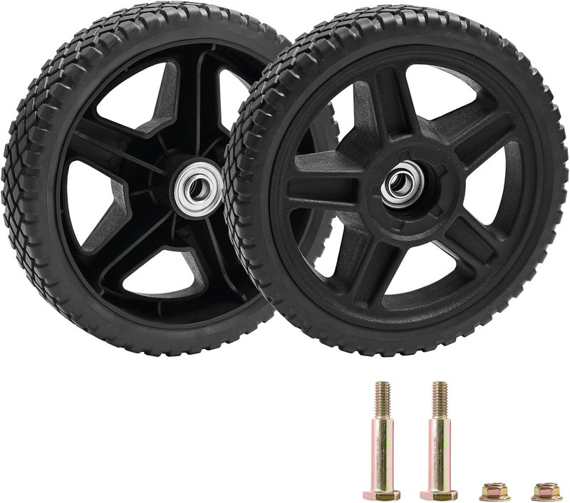 Sutmorly 10 Inch Lawn Mower Wheels (2-pack) Fits Most Standard push Lawn Mowers, General Plastic Wheels fits Craftsman Mower, Generator, Garden Tiller Most Standard Lawn Mowers (10×1.75'') - Image 1